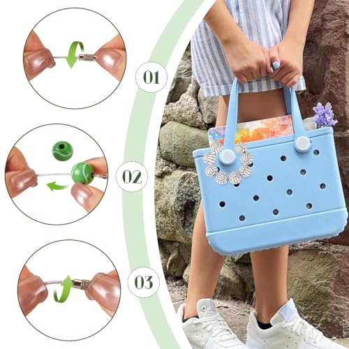 Sport Thema 15mm Kralen Keychain Making Kit 80Pcs Ronde Tennis Europese Kralen Basketbal Basketbal Bal Grote Hole Kralen voor DIY Handgemaakte sieraden maken 4