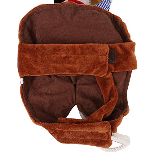Hondenkostuums, novelty grappig Halloween huisdier hond kostuum kleding Cowboy dress-up jasje voor kleine middelgrote grote honden, XL, rijden 3