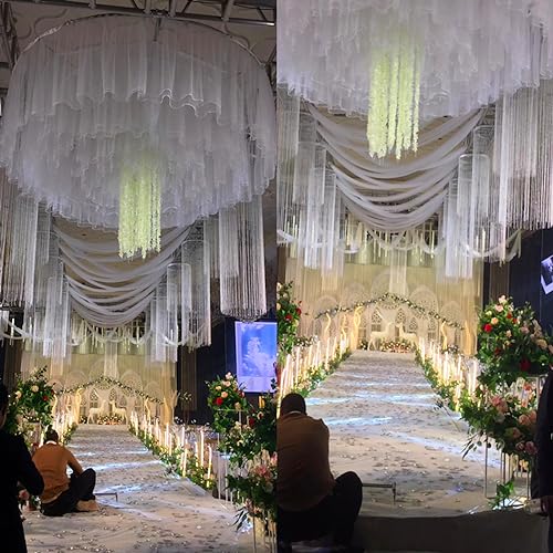 10 m x 150 cm, Zachte Tule Stoffen voor Naaien, Mesh Decoratieve Stof, Draper Stof voor Arbor Bruiloft Gordijn Bruiloft Arch Gratis Hand Decoratie Kruis Hangende Gordijn Toren Bow 4