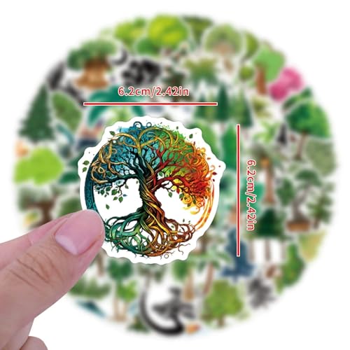 100st Boom Plant Stickers voor jongeren Volwassenen Boom Vinyl Sticker Set Auto Motorfiets Fiets Skateboard Snowboard Bagage Laptop Koffer Helm Motorfiets Computer