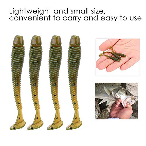 Leuzen 50 stuks 5 cm Vissen Bait Kunstmatig Viscrème Zachte Siliconen Vervanging Bait voor Niveau Vissen (zwart) 5