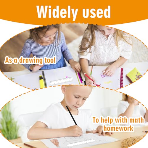 3 stuks Liniaal 15cm, Transparante Plastic Liniaal Flexibele Precisie Liniaalset Basisschool Transparant Meetliner Plastic Liniaal voor Schoolkantoor Huishouden 5