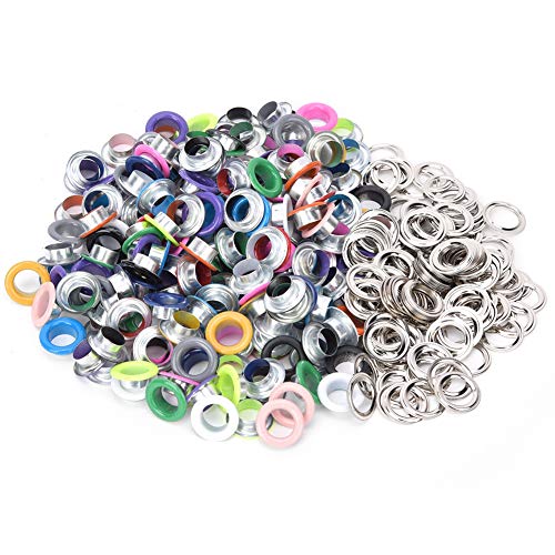 200st Metalen Oogjes, Kleurrijke Iron Eyelet Grommet met Wasmachine voor DIY Bag Schoenen Decoratie [8mm]
