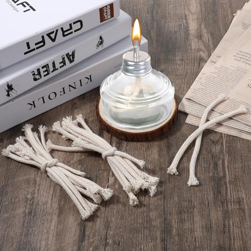 20 st. 6mm Olielamp Wick Vervanging Wick, Ronde Katoenen Wicks voor Olielampen, Gevlochten Katoenen Toorts Vervanging Wick, Alcohol Kaars Brander, Petroleum Lamp, Olie Lantaarn 4