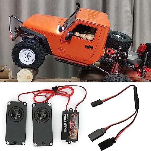 Motorgeluidssimulatorsysteem, Volume verstelbaar met 10 voertuiggeluidseffecten, Geheugenchip, Complete Accessoires, voor 94123 1/10 schaal RC Car 5