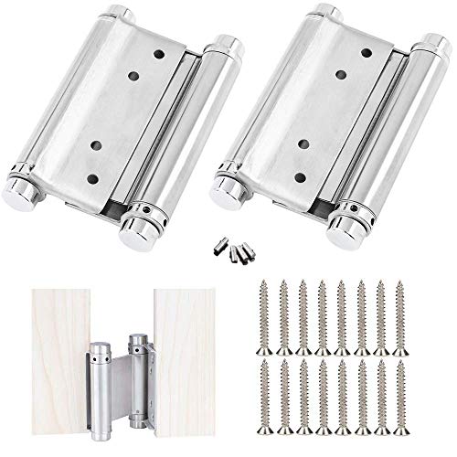 2 stuks slingerdeurscharnier, roestvrij staal, scharnieren, draaideur, deurscharnier, zware belasting, deurriem, scharnier, dubbele actie, veerscharnier voor draaideur, draaideur, bar