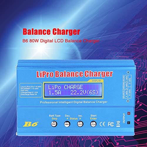 B6 80W digitale LCD Balance Charger Lozing Parallel Lader voor LLiPo NiMH RC Batterij (EUPlug) 4