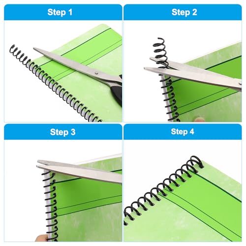 14mm (9/16") Plastic Spiral Binding Spools, 20Stuks Binding Coils 115 Sheet Capacity 4:1 Pitch Binding Spiraals voor het binden van papieren vellen, zwart 5