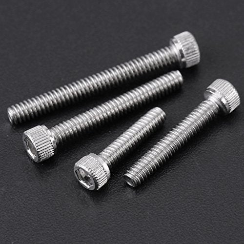 Indusal Plies, Fixing Hardware, Allen Head Ss, 150 stuks 9 maten Hex Hex Head SS Assortiment Set met Plastic Box #2-56 Unc 4