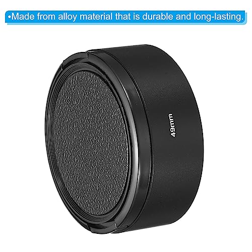 49mm Sun Visor, Standaard Focus, Mat oppervlak, Anti-reflectieve Inner Cap met kap en reiniging, Camera lens kleding, Zwart 4