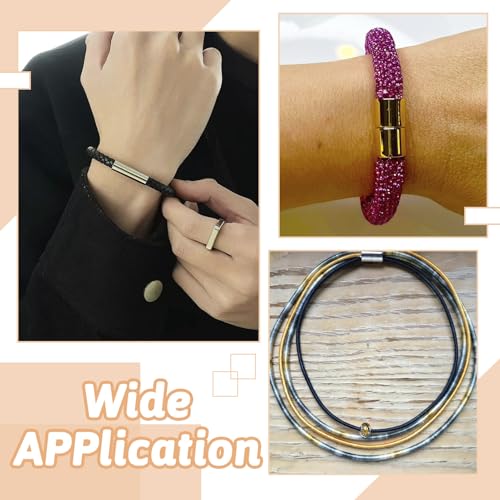 10 Sets Messing Buis Magnetische sieraden Clasps Gold&Zilver Magnetische Cord End Caps voor armband ketting sieraden maken 3