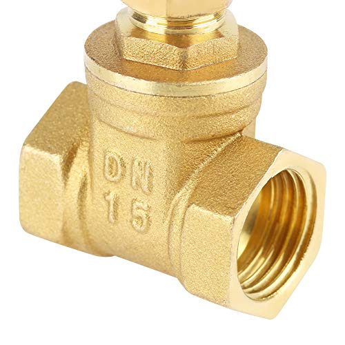 DN15 Brass Gate Valve BSPP G1/2 Rotary Valve 232PSI for Water Oil Gas