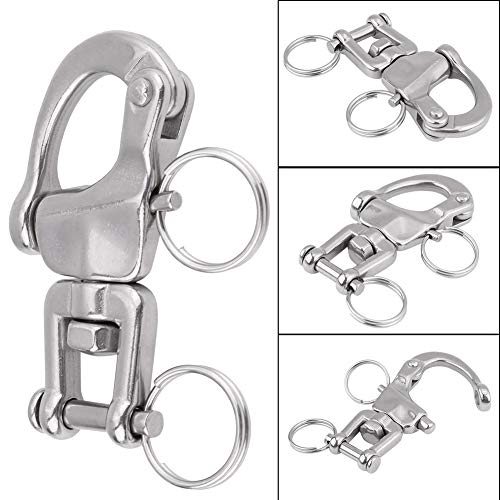Rotatable Carabiner Quick Links Quick Spring Hook for Sailboat Boats Stainless Steel 316 4
