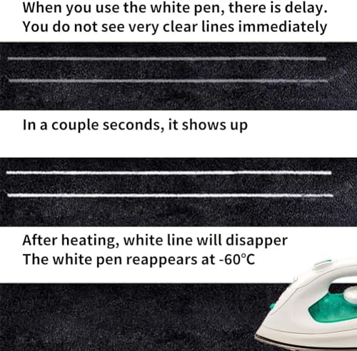 100Stuks Witte Hoge Temperatuur Verdwijnende Pen Hervulbare Warmte Wisbare Marker voor Dressmaking DIY Naaien Witte Stof Highlighting Pen Klaver Fijn Naai Markers voor hem 4