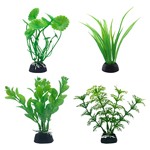 Kunststof Aquarium Planten Klein 11 cm 10 cm Realistisch Aquarium Planten Kunstaquarium Planten Decoratie Plant 4 Stukken (Klein)
