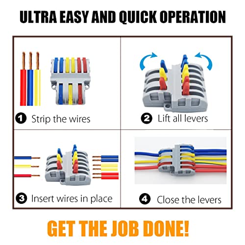 SPL-63 Elektrische Terminal Blocks, 3-in-6 Externe Bilaterale Plugs, Leverplug voor Elektrische Kabels (pakket van 6) 3