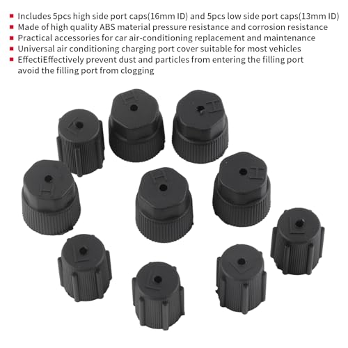 Airconditioning Systeem Cap Kit, 10 stuks Universele Airconditioning Service Caps, Auto Airconditioning Opladen Port Caps Auto Accessoires 4