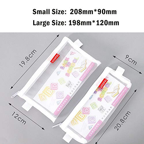 Potloodzak, Mesh Pencil Case, Clear Zipper Pouch, Cosmetic Zipper Bag for Folder Bag for Pen Cosmetics, Travel Accessoires-1 Piece 5