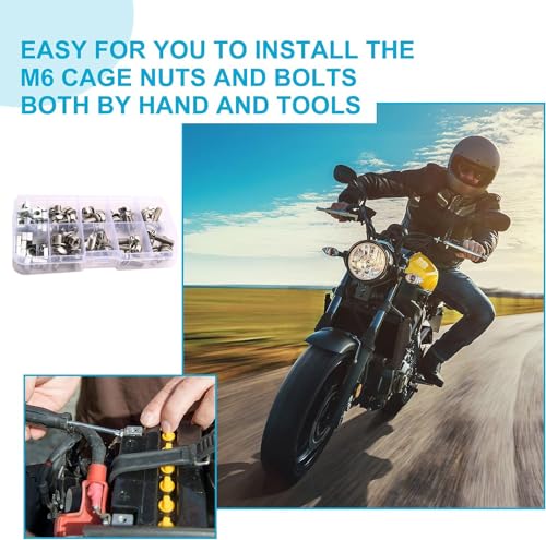 60 st M6 x 10 12 16 18 20 mm Bouten en Noten voor Motorfiets Batterij, Roestvrij stalen batterij Schroeven voor Scooter ATV 4