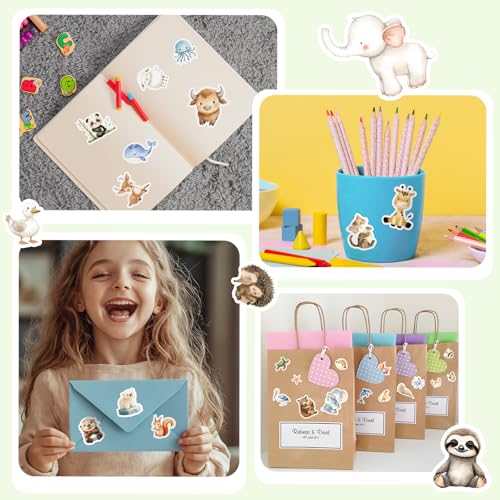 16 vellen stickers kids dieren jungle stickers dierlijke stok op stickers esthetische stickers scrapbooking als cadeauboek kaarten gefeliciteerd pakket 5