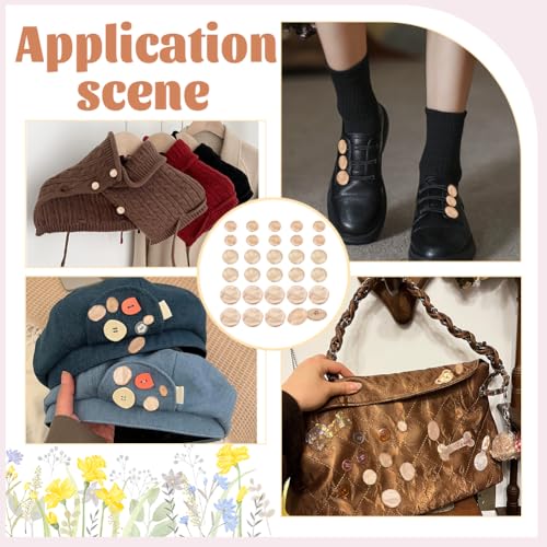 30st Gold Metal Knoppen, 18.5/25/30.5mm platte ronde metalen knop 1 Hole Legering Shank knop Blazer knopen voor kostuums Naaien DIY ambachten haken ornament 5