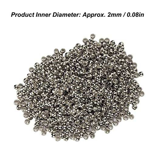 Ronde Spacer Kralen, Knijpen kralen, DIY Stopper Kralen Eenvoudig te gebruiken sieraden maken Stopper Kralen Duurzaam 500Pcs Knijp kralen voor ketting armband DIY (White K) 5