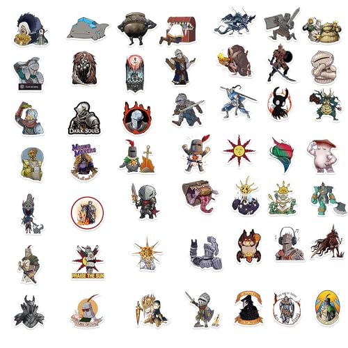 Dark Souls Sticker Set voor kinderen tieners 50 stuks donkere zielen waterdichte Vinyl Stickers Laptop Skateboard Koffer Helm Auto Fiets mobiele telefoon Motorrijwiel Bike Scrapbook 3