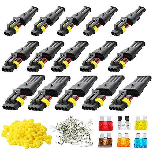 15 Kits 2 Pole 3 Pole 4 Pole auto waterdichte elektrische connector, auto waterdicht Plug, stofdicht, geïsoleerd en verzegeld