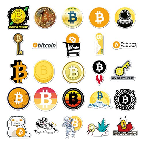 Bitcoins Sticker Set Stickers Kids Tieners 50 stuks Dieren Waterdichte Vinyl Stickers Laptop Skateboard Koffer Helm Auto Fiets mobiele telefoon Motorrijwiel Bike Scrapbook 4