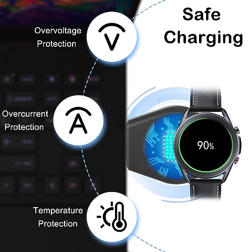 Oplader voor Samsung Galaxy Watch 6/6 Classic/5/5 Pro/4 Pro/4 Classic/3/Active 2/Active, USB opladen vervanging Portable Dock Stand Base, horloge accessoires, met USB naar USB C Adapter 4