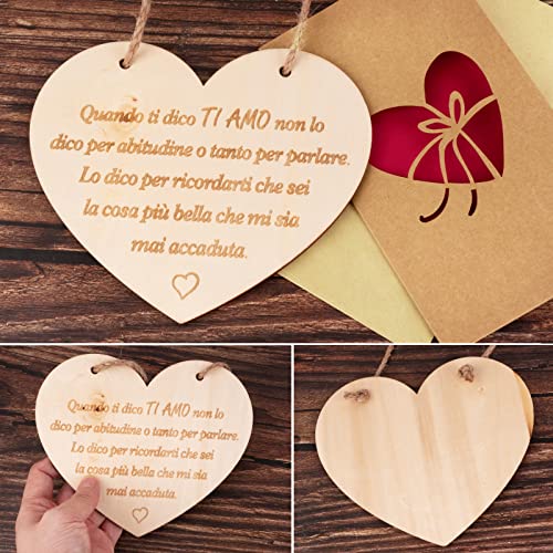 Houten sign liefde hart kaart teken geschenk voor meisjes vriendin decoratie bruiloft verjaardag kerstmis huis tekenen 3