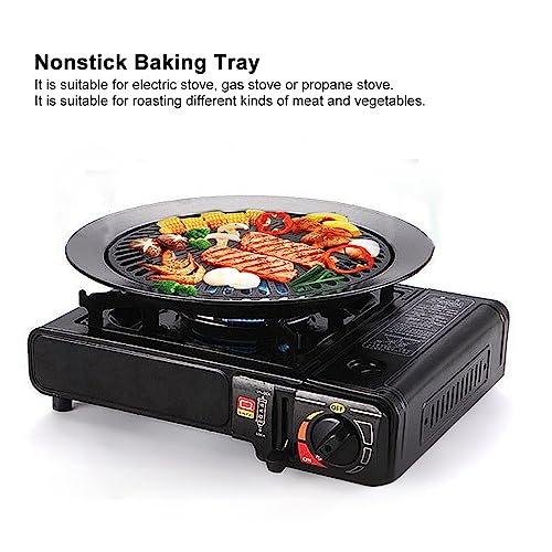 Koreaanse BBQ Grill Pan, Rookloze Ronde Nonstick Griddle BBQ Braadplaat Cooktop Nonstick voor keukengerei 5