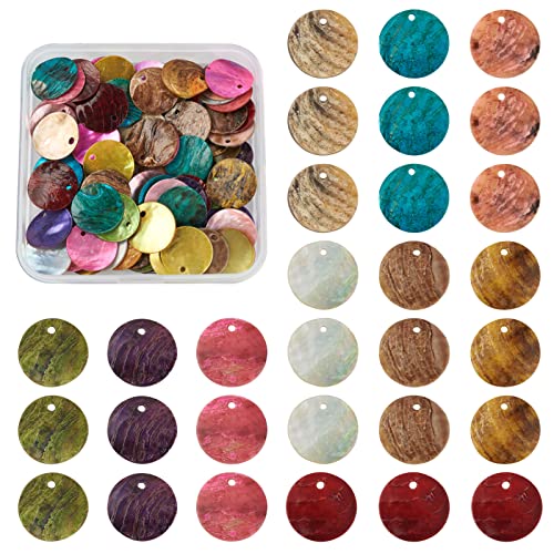 Natuurlijke Akoya Shell hangers Moeder van Pearl Shell Charm Disc Coin Kralen voor sieraden maken