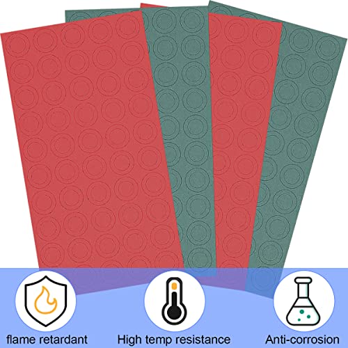 18650 Lithium accu-isolatoren ringen Holle papierblok elektrische isolatiering Zelfklevende Karton Sticker, 200 stuks Batterij Accessoires(zonder Batterij), Rood + Groen 5