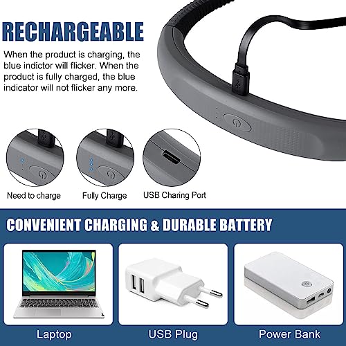 Neklicht 3 kleuren 9 Helderheid Verstelbaar oogvriendelijk Oplaadbaar leeslampje voor lezers Craft Outdoor Gift 5