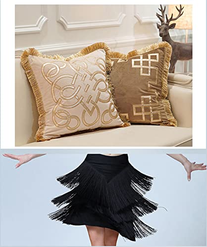 5 m 5 cm Tassels Fringe Land Cutting Fringes Decoratie Band Dans Fringe Naaiaccessoires voor kleding kostuums DIY Naaigordijnen Tafel Runner Decoratie Zwart