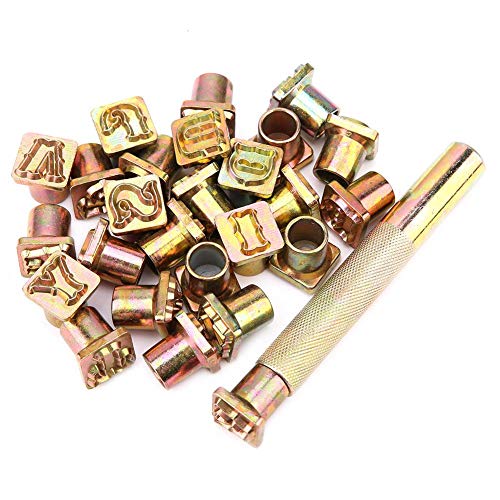 26 stuks Lederen Ponsgereedschap, 26 letters Imprinted Ponsgereedschappen voor riemtasschoenen Ambacht Markering 4