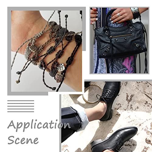 260 Meter/Roll 1mm Flat Waxed Polyester Cord - Thread for DIY Crafts, Naaien en Kralen (zwart) 4