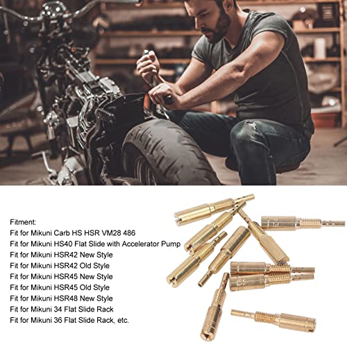 Carb Pilot Slow Jets Set, 10 stuks Carburateur Pilot Slow Jets Kit 15-25 30-40 Metaal voor HS40 HSR42 HSR45 Carburateur Onderdelen