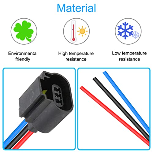 9008 H13 koplamp stopcontact kabelboom, 3 stuks vrouwelijke adapter koplamp LED koplamp plug vervanging vrouwelijke stopcontacten voor H13LL koplampen lampen 3