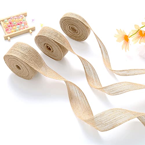 Jute Ribbon 30m Vintage Gift Ribbon voor Naaien, DIY ambachten, Bruiloft, Feest, Kerstmis Decoratie (A)