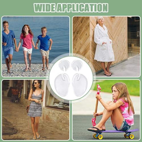 6 paar Siliconen teen sandalen, teen beschermers zachte anti-Wear Flip Flop Gel kussens pad Duidelijke Flip Flops Beschermers Front Kussen van String Sandalen geschikt voor mannen en vrouwen 5