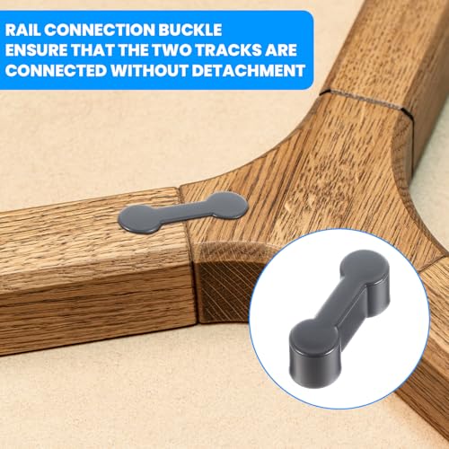 Pak van 20 houten rails, adapter connectoren, universele houten spoor houten spoorweg accessoires, robuustheid, houten spoorverbinding adapter, voor DIY speelgoed spoorwegen