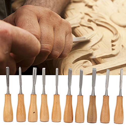 10 stuks houten handvat vleesmes beitelset, houtbewerking handgereedschap 5