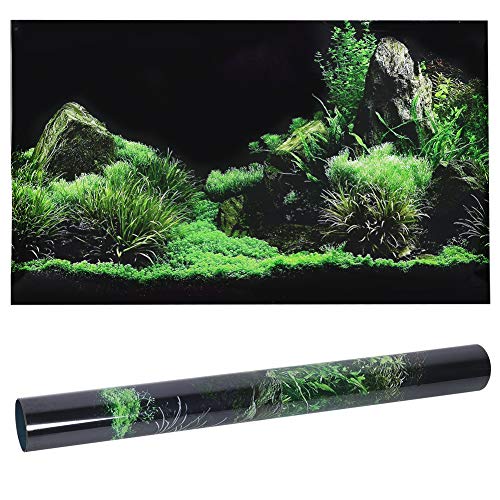 Aquarium Stickers, Achtergrond PVC Aquarium Deco Sticker Grass Onderwater Schilderen Zelfklevende Poster Backdrop (61 * 40cm)