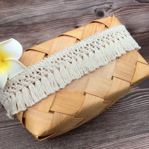 3 yards 3cm brede beige katoenen kwastje kant lint franje trimmen rand kwastje trimmen naaiaccessoires voor DIY kostuums kleding gordijn kleding tafelkleed bruiloft decoratie