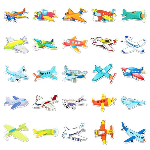 100 stuks jeugd volwassen vliegtuig Helikopter waterdicht Vinyl Stickers Set Auto Motorfiets Fiets Skateboard Snowboard Bagage Laptop Kofferhelm 4