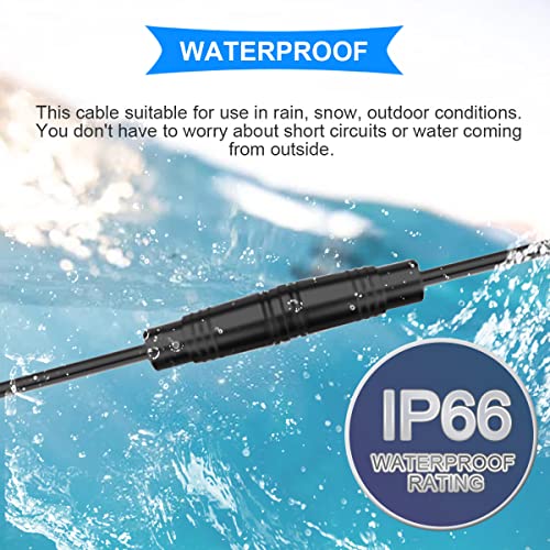 5 Paren Verlengkabel, E-Bike aansluiting, Julet, 3-Pin, waterdicht, 20 cm Jack en Plug, voor E-Bike licht, Erem met 20 stuks Heat Shrink Tubing 4
