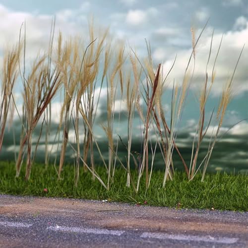 Miniatuur statische gras model, tufts model, tarwe statische kunstgras voor trein landschap, spoorweg landschap 5