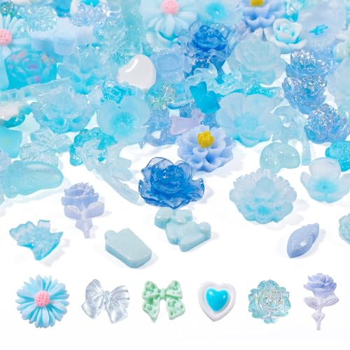 30g Nagel Art Charms Lichtgevende Bloem Hars Cabochons Hart Vlinder Boeg Dome Flatback Cabochons voor Nagel Art Decoratie Scrapbooking Embellishment